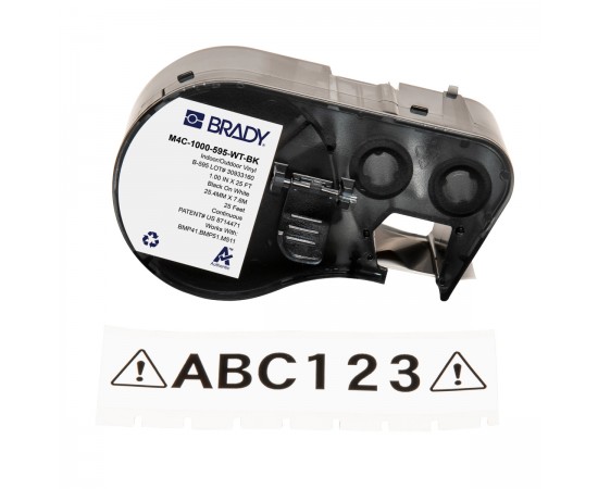 M4C-1000-595-WT-BK M410 BMP41 M510 BMP51 M511 İç Mekan Dış Mekan Vinil Etiket M4C-1000-595-WT-BK M410 BMP41 M510 BMP51 M511 İç Mekan Dış Mekan Vinil Etiket