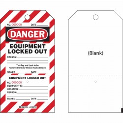 B853 7"X4" BLK/RED/WHT 1-SIDED 25/PK İki Parçalı Perfore Etiketler