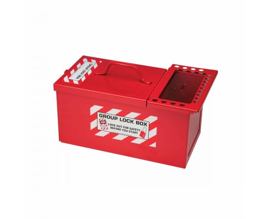 METAL STORAGE LOCK BOX,SMALL,RED Birleşik Kilit Deposu / Grup Kilit Kutusu METAL STORAGE LOCK BOX,SMALL,RED Birleşik Kilit Deposu / Grup Kilit Kutusu
