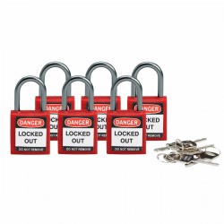 Compact safe padlock 25mm Sha KD Red/6 Güvenlik Asma Kilitleri — Kompakt