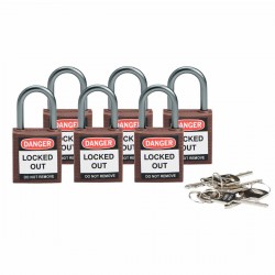 Compact safe padlock 25mm Sha KD Brown/6 Güvenlik Asma Kilitleri — Kompakt