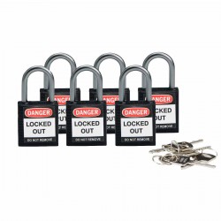 Compact safe padlock 25mm Sh KD Black/6 Güvenlik Asma Kilitleri — Kompakt