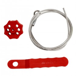 EXTRA SECURE SPINNER SYSTEM RED 1,50 m Kablo ve Kilitleme aparatı ile Ekstra Güvenli Spin Kilitleme