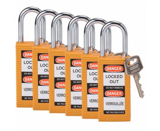 LONG BODY SFTY LOCK, 1.5" KD ORANGE 6/PK Güvenlik Asma Kilitleri — Uzun Gövde LONG BODY SFTY LOCK, 1.5" KD ORANGE 6/PK Güvenlik Asma Kilitleri — Uzun Gövde