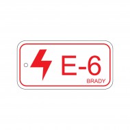 Energy tag-E-6-75x38mm-PP/25 Enerji Kaynağı Künyesi — Elektrik