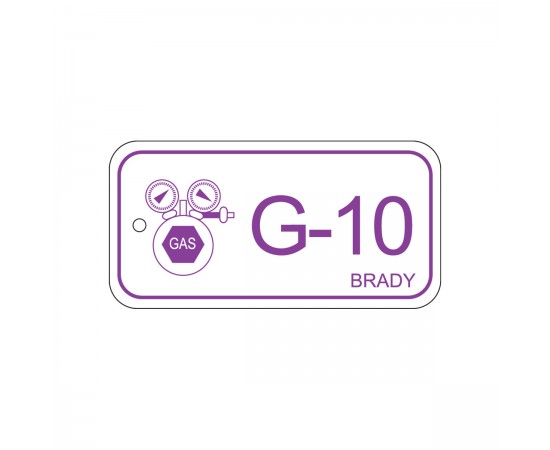 Energy tag-G-10-75x38mm-PP/25 Enerji Kaynağı Künyesi Gaz