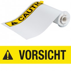 B85-254x356-7569-VORSICHT BBP85 Serisi Vinil ANSI CAUTION Etiketleri DE