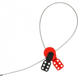 SAFE FLEX LO W/ 3FT SHEATHED STEELCABLE SAFELEX Üniversal Kablo Kilitleme Cihazı - 1 m Kaplı Çelik Kablo