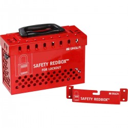 WALL-MOUNTABLE LOCKBOX W/ QUICK REL. RED Safety Redbox Grup Kilit Kutusu — Kırmızı