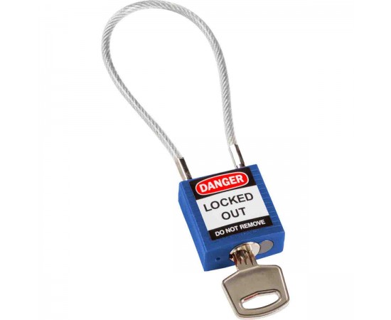 Compact Cable Padlock Blue 20cm KD Güvenlik Asma Kilitleri — Kompakt Kablo Compact Cable Padlock Blue 20cm KD Güvenlik Asma Kilitleri — Kompakt Kablo