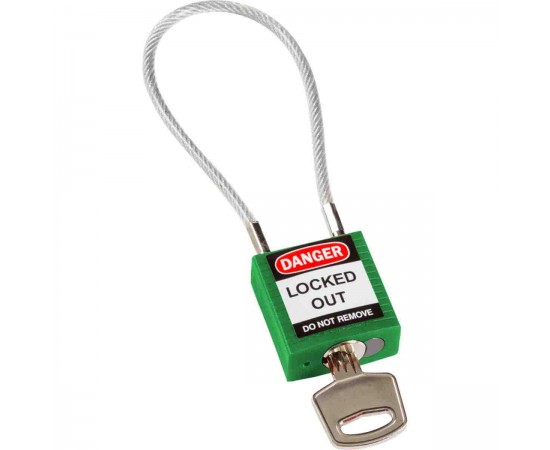 Compact Cable Padlock Green 20cm KD Güvenlik Asma Kilitleri — Kompakt Kablo Compact Cable Padlock Green 20cm KD Güvenlik Asma Kilitleri — Kompakt Kablo