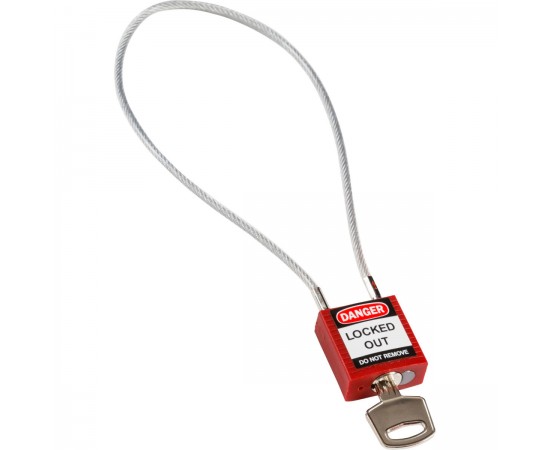 Compact Cable Padlock Red 40cm KD Güvenlik Asma Kilitleri — Kompakt Kablo Compact Cable Padlock Red 40cm KD Güvenlik Asma Kilitleri — Kompakt Kablo