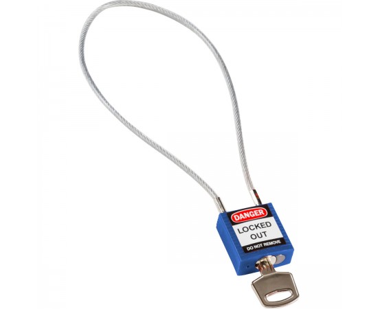 Compact Cable Padlock Blue 40cm KD Güvenlik Asma Kilitleri — Kompakt Kablo Compact Cable Padlock Blue 40cm KD Güvenlik Asma Kilitleri — Kompakt Kablo