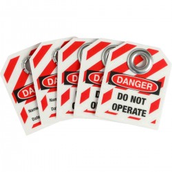 MINI SAFETY LOCK OUT TAGS Mini Güvenlik Kilidi Etiketleri