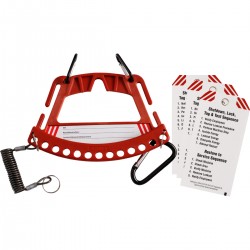 SAFETY LOCK & TAG CARRIER - RED Güvenlik Kilidi ve Etiket Taşıyıcısı Sistemi – Kırmızı