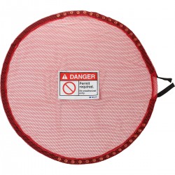 Lock Red Mesh Cover, Permit Req - Extra Large Kilitli Kırmızı File Kapak, İzin Gerekli — XL