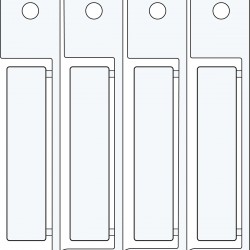 ADHESIVE TAG 15X67 WHITE 15x67 mm yapışkanlı etiket