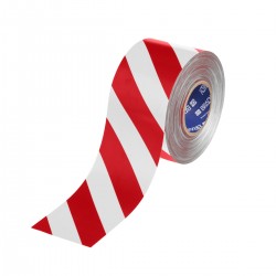 4" X 100' B553 THICK RED/WHT FLOOR TAPE ToughStripe Max Çizgili Zemin Bandı  - 101,60 mm, Kırmızı/Beyaz