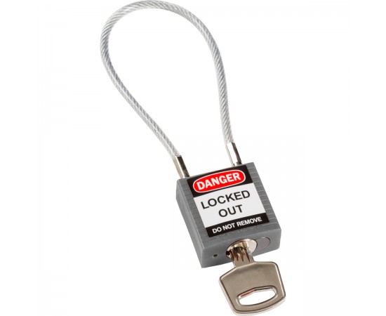 Compact Cable Padlock Grey 20cm KD Güvenlik Asma Kilitleri — Kompakt Kablo Compact Cable Padlock Grey 20cm KD Güvenlik Asma Kilitleri — Kompakt Kablo