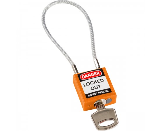 Compact Cable Padlock Orange 20cm KD Güvenlik Asma Kilitleri — Kompakt Kablo Compact Cable Padlock Orange 20cm KD Güvenlik Asma Kilitleri — Kompakt Kablo