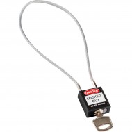 Compact Cable Padlock Black 40cm KD Güvenlik Asma Kilitleri — Kompakt Kablo