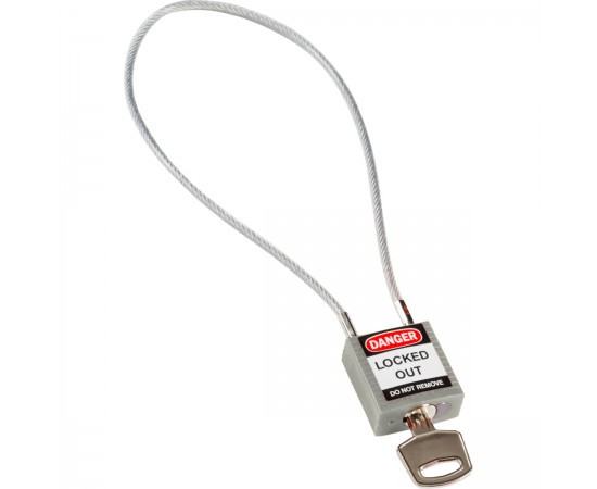 Compact Cable Padlock Grey 40cm KD Güvenlik Asma Kilitleri — Kompakt Kablo Compact Cable Padlock Grey 40cm KD Güvenlik Asma Kilitleri — Kompakt Kablo