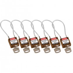 Compact Cable Padlock Brown 20cm  KD/6PK Güvenlik Asma Kilitleri — Kompakt Kablo