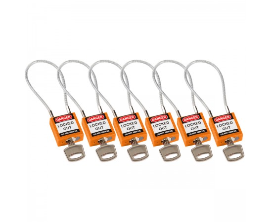 COMPACT CABLE PADLOCK ORANGE 20CM KD/6PK Güvenlik Asma Kilitleri — Kompakt Kablo COMPACT CABLE PADLOCK ORANGE 20CM KD/6PK Güvenlik Asma Kilitleri — Kompakt Kablo
