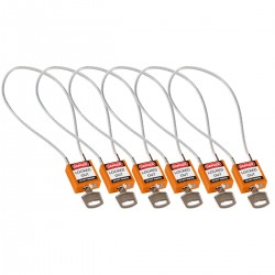 COMPACT CABLE PADLOCK ORANGE 40CM KD/6PK Güvenlik Asma Kilitleri — Kompakt Kablo