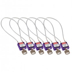 COMPACT CABLE PADLOCK PURPLE 40CM KD/6PK Güvenlik Asma Kilitleri — Kompakt Kablo
