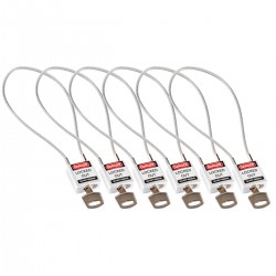 Compact Cable Padlock White 40cm  KD/6PK Güvenlik Asma Kilitleri — Kompakt Kablo