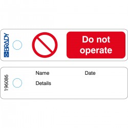 Loto Mini Tag Do not operate English Mini Etiket — Çalıştırmayın — EN