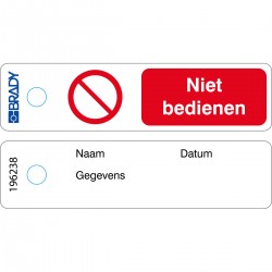 MITAG-P001-NL/50 Mini Etiket — Çalıştırmayın — NL