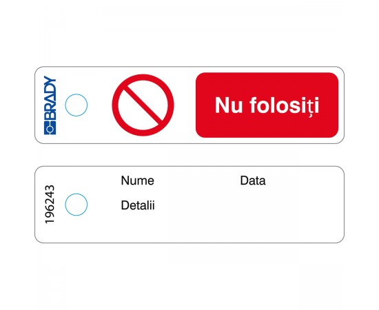MITAG-P001-RO/50 Mini Etiket — Çalıştırmayın — RO MITAG-P001-RO/50 Mini Etiket — Çalıştırmayın — RO