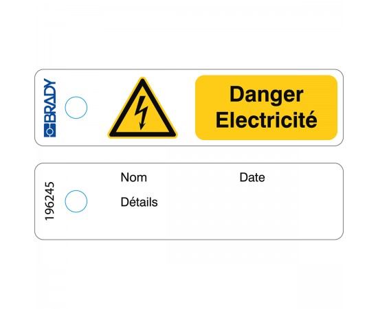 MITAG-W012-FR/50 Mini Etiket — Uyarı Elektrik — FR MITAG-W012-FR/50 Mini Etiket — Uyarı Elektrik — FR