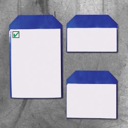 SML POUCHES W/MAG. STRIP BLU 305X225MM Manyetik Şeritli Büyük Keseler