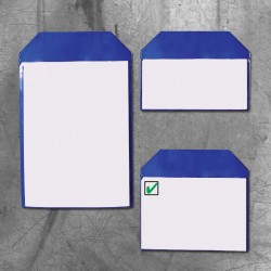 SML POUCHES W/MAG. STRIP BLU 157X220MM Manyetik Şeritli Büyük Keseler