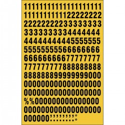 MAGNETIC NUMBERS YELLOW 18/23MM Bir yaprakta Mıknatıslı Sayılar