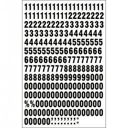 MAGNETIC NUMBERS BLACK ON WHITE 18/23MM Bir yaprakta Mıknatıslı Sayılar