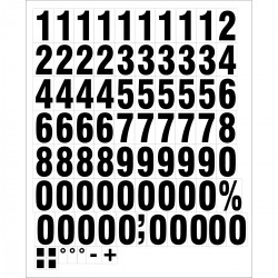 MAGNETIC NUMBERS WHITE 39/43MM Bir yaprakta Mıknatıslı Sayılar