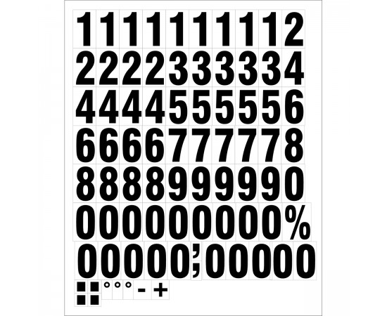 MAGNETIC NUMBERS WHITE 39/43MM Bir yaprakta Mıknatıslı Sayılar MAGNETIC NUMBERS WHITE 39/43MM Bir yaprakta Mıknatıslı Sayılar