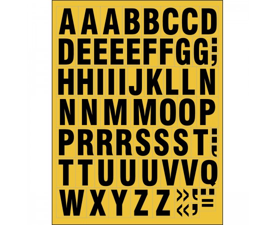 MAGNETIC LETTERS YELLOW 39/43MM Bir yaprakta Mıknatıslı Harfler MAGNETIC LETTERS YELLOW 39/43MM Bir yaprakta Mıknatıslı Harfler