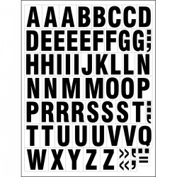 MAGNETIC LETTERS WHITE 39/43MM Bir yaprakta Mıknatıslı Harfler