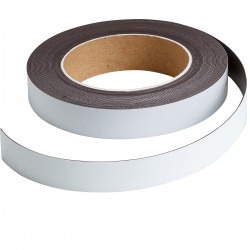 MAGN TAPE WRITE ON/WIPE WH 25MMX10M Rulo üzerine yazılabilir/silinebilir mıknatıslı şeritler