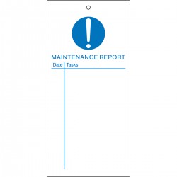 TAG-MAINTENANCE BLUE-50*110 Etiketleme: Uyarı Etiketleri