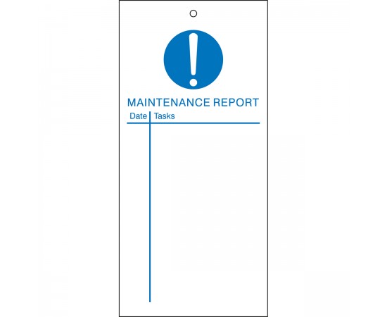 TAG-MAINTENANCE BLUE-50*110 Etiketleme: Uyarı Etiketleri