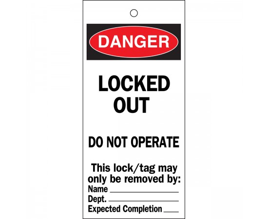 TAG-DANGER -LOCKED OUT-160*75 10/paket Uyarı Etiketleri: Makineyle İlgili Riskler TAG-DANGER -LOCKED OUT-160*75 10/paket Uyarı Etiketleri: Makineyle İlgili Riskler