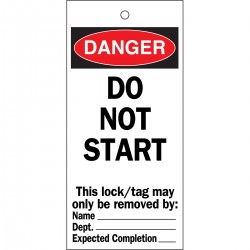 TAG-DANGER -DO NOT START-160*75 10/paket Uyarı Etiketleri: Makineyle İlgili Riskler