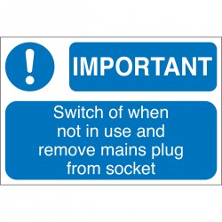 Lbl-IMP Switch off -100*150-B7541 Makine Güvenlik Etiketleri