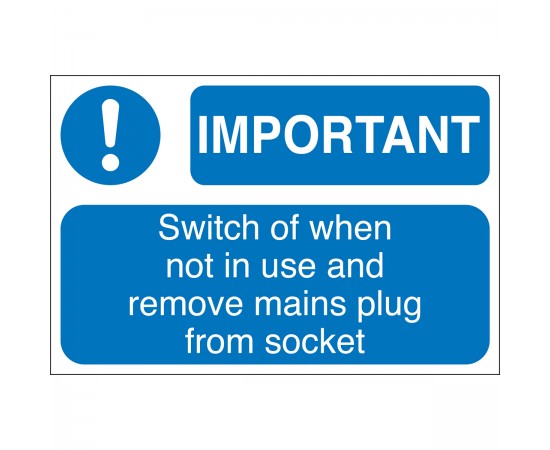 Lbl-IMP Switch off -100*150-B7541 Makine Güvenlik Etiketleri
